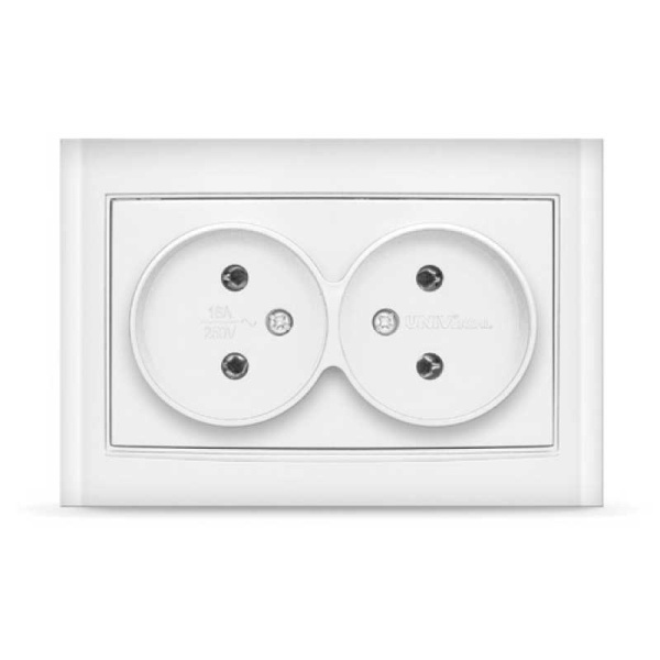 UNIVersal "Бриллиант" розетка Бел 2-ая б/з 7947519