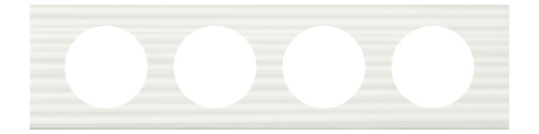 Legrand Celiane2 Corian Белый Рельеф Рамка 4-ая (2+2+2+2 мод) 069014