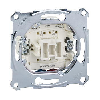 SE Merten Механизм QuickFlex Переключателя 1-клавишного кнопочного безвинт.зажим MTN3156-0000
