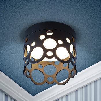 ЭРА Встраиваемый светильник под лампу GX53 DK115 SBK черный матовый