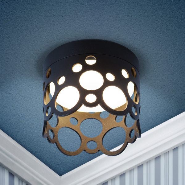 ЭРА Встраиваемый светильник под лампу GX53 DK115 SBK черный матовый