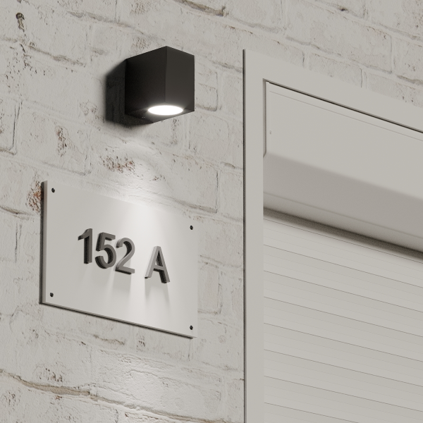 Купить Gauss Светильник садово-парковый Cube настенный архитектурный, 2xGU10, 67*92*80mm, 170-240V / 50Hz, 2xMax.35W, IP54, 6 GD158