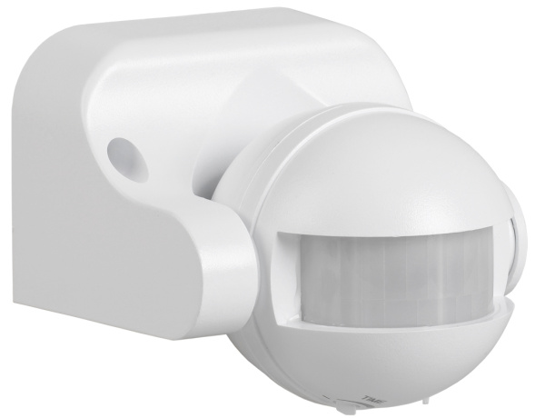 IEK Датчик движения ДД 009 белый, макс. нагрузка 1100Вт, угол обзора 180град., дальность 12м, IP44