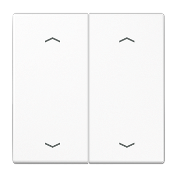 JUNG Клавиша для KNX кнопки, 2 группы, с символами "стрелки" дюропласт белый LS102PWW