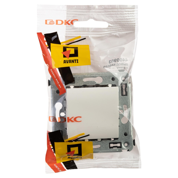 Купить DKC Вывод кабеля из стены "Avanti", "Белое облако"