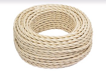 BIRONI Песочное золото матовый Витой провод 3*1,5 20м B1-434-719-20