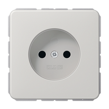 JUNG Розетка 10A 250V / 16A 250V~  2-х полюсная, без заземления, светло-серый CD511NLG