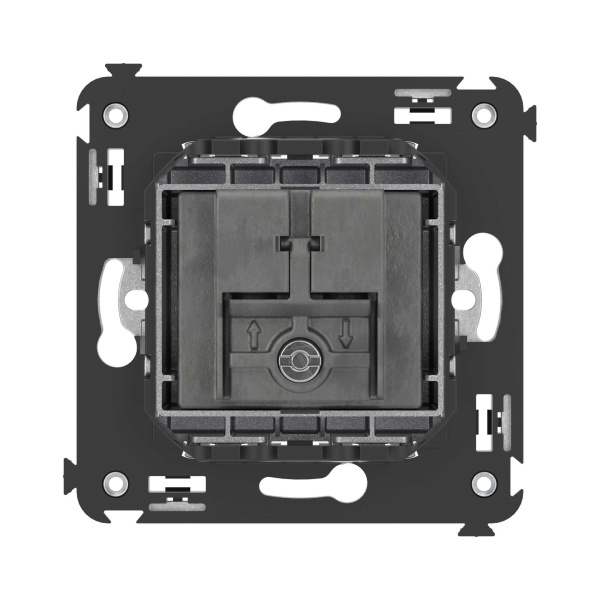 Купить DKC Розетка TV-FM-SAT в стену, "Avanti", "Закаленная сталь"