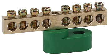 ЭРА NO-222-103-1 Зеленый Шина PE "земля" на одном угловом изоляторе ШНИ-6х9-8-У1