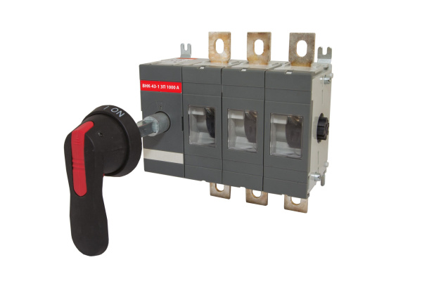 TDM Рубильник ВНК-43-2 3П 1000А с выносной фронтальной ручкой управления и переходником 185 мм SQ0744-0218