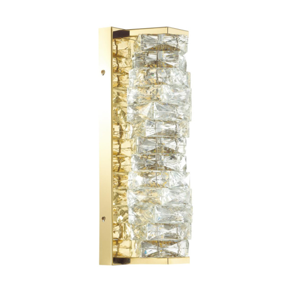 Odeon Light 4999/10WL HALL ODL23 433 золотой/прозрачный/металл/хрусталь Бра LED 10W 4000K STRAZA