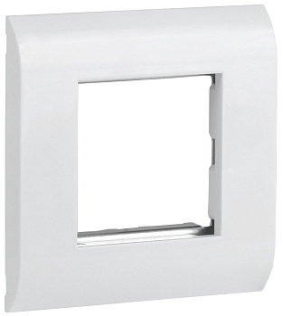 IEK ITK Лицевая рамка для мод. Mosaic 80х80мм мет. суппорт бел. CS5-12M-M