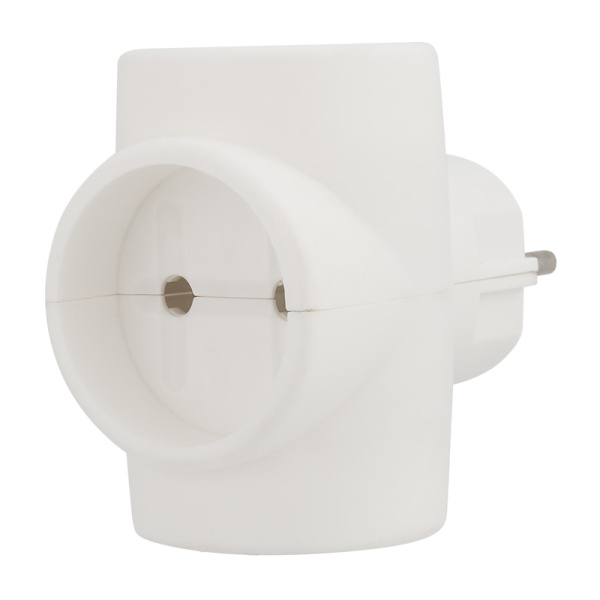 Евротройник электрический без заземления 220В, 6A-10A Индивидуальный пакет Rexant 11-1068