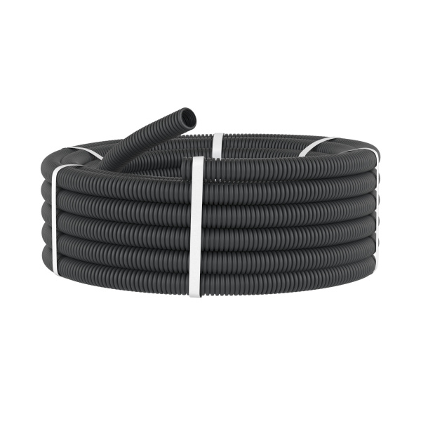 Купить DKC Труба ПНД гибкая гофр. д.50мм, лёгкая без протяжки, 15м, цвет чёрный