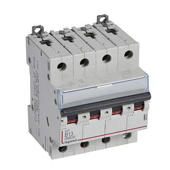 Legrand DX3 6000 Автоматический выключатель 10кА 4P 400В 13А 4 мод (B) 407623