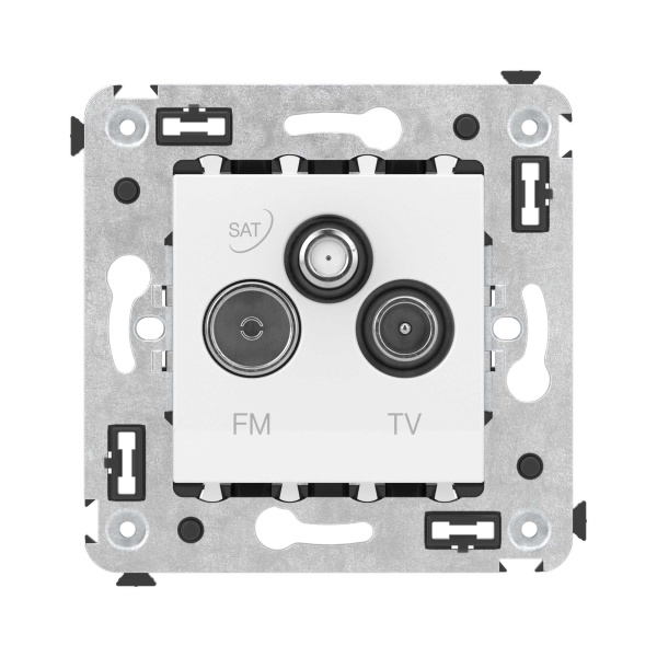 Купить DKC Розетка TV-FM-SAT в стену, "Avanti", "Белое облако"