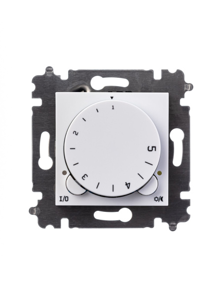 Купить ABB EPJ Levit белый / ледяной Терморегулятор универсальный, с поворотной ручкой, 16A, белый/ледяной 2CHH920003A6001