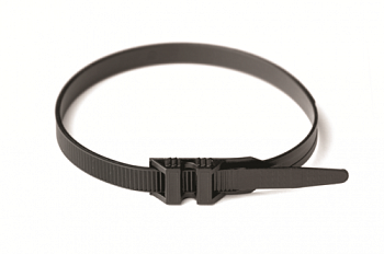 DKC Хомут P6.6 с плоским замком, черный, 9х380 26503