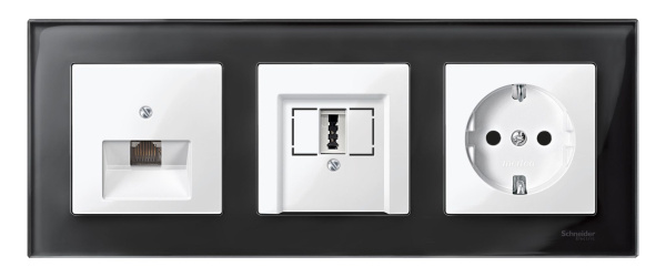 Купить SE Merten SM Бел глянец Накладка аудиорозетки 2-ой (мех М46701х) MTN296019