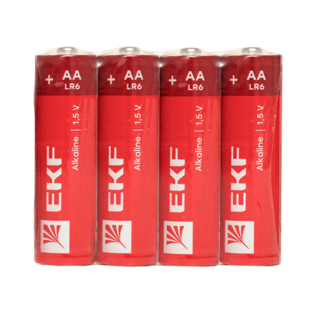 EKF PROxima Алкалиновая батарейка типа АА(LR6) шринк 4шт. LR6-SR4