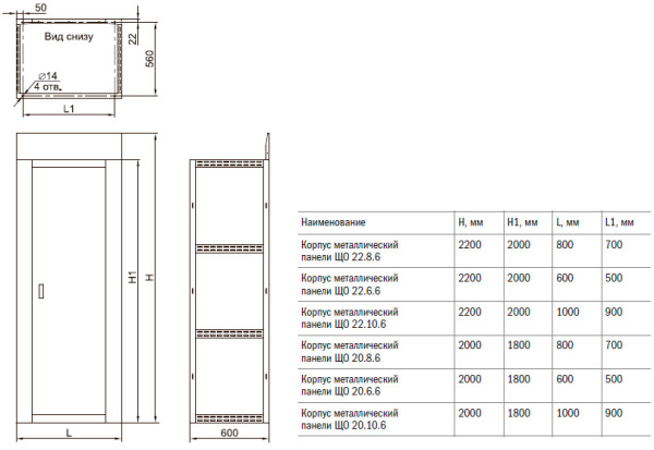 Купить IEK Корпус металлический панели ЩО 20.6.6 YKM60-M1-20-6-6