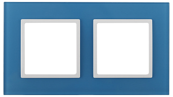 ЭРА 14-5102-28 Elegance Голубой/белый Стекло Рамка 2-ая