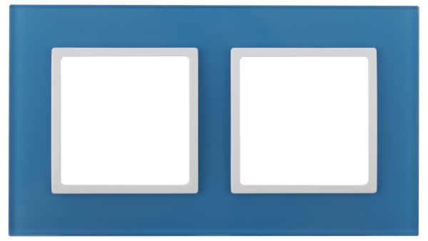 ЭРА 14-5102-28 Elegance Голубой/белый Стекло Рамка 2-ая