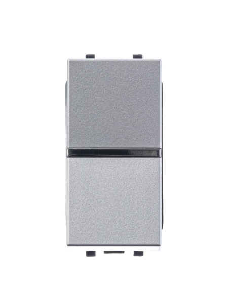 Купить ABB NIE Zenit Серебро Выключатель 1-клавишный 1 мод 2CLA210100N1301