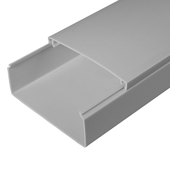 Промрукав Кабель-канал серый RAL 7035 2-й замок в п/э 100х40 (24м/уп) PR03.0081