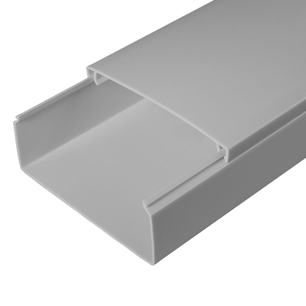 Промрукав Кабель-канал серый RAL 7035 2-й замок в п/э 100х40 (24м/уп) PR03.0081