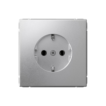 Systeme Electric ArtGallery Алюминий Розетка с заземлением, 16А, механизм