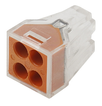 ЭРА NO-222-19 Клемма СМК, серия 104, 4 отверстия, 1.0-2.5мм2 (упак. 100 шт.)