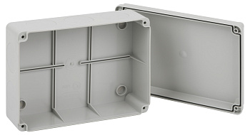 ЭРА Распаячная коробка ЭРА KORvp приборная подъездная открытой установки 190х140х75мм на винтах с гладкими стенками IP55