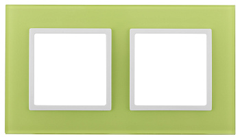 ЭРА 14-5102-26 Elegance Лайм/белый стекло Рамка 2-ая