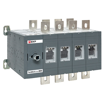 EKF Рубильник 800A 4P реверсивный без рукоятки управления TwinBlock