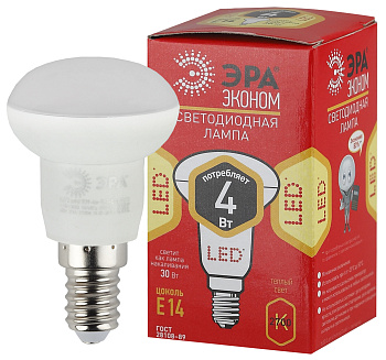 ЭРА ECO LED R39-4W-827-E14 (диод, рефлектор, 4Вт, тепл, E14)