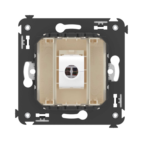 Купить DKC Компьютерная розетка RJ-45 без шторки в стену, кат.5е одинарная, "Avanti", "Ванильная дымка"