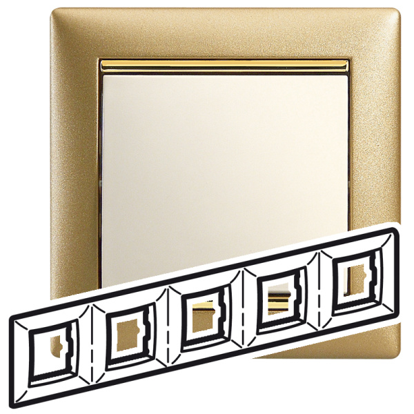 Legrand Valena Матовое Золото Рамка 5-ая гориз 770305