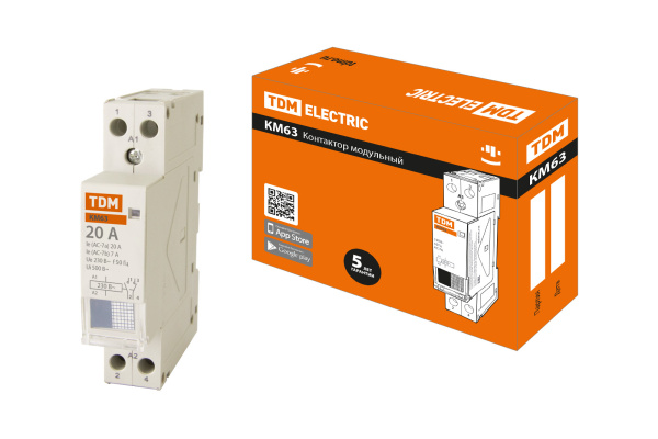 TDM Контактор модульный КМ63/2-20 1НО;1НЗ SQ0213-0006