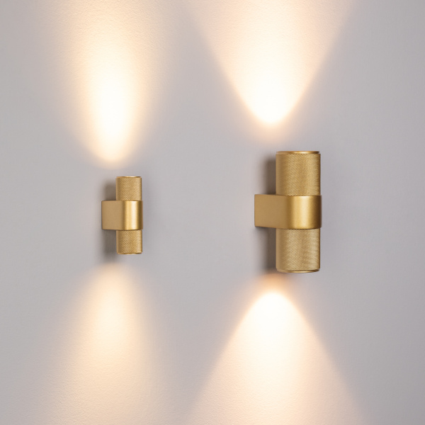 Купить Arlight Светильник SP-SPICY-WALL-MINI-TWIN-S104x39-2x3W Warm3000 (GD, 40 deg, 230V) (IP20 Металл, 3 года) 035562