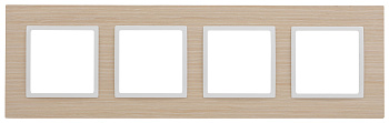 ЭРА 14-5304-01 Elegance Белен.дуб/белый Дерево Рамка 4-ая