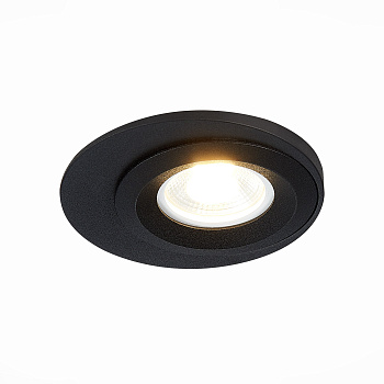 ST LUCE  ST216.408.01 Св-к встр. Черный GU10 1*7W IP20 D100xH23 220V Без ламп