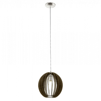 Eglo 94635 Подвес COSSANO 1x60W (E27) сталь/дерево, темно-коричневый