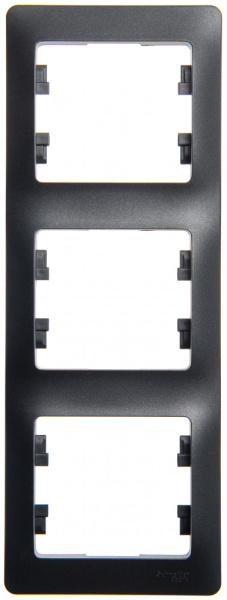 Systeme Electric Glossa Антрацит Рамка 3-ая, вертикальная