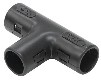 IEK Тройник открывающийся TI20G черный (5 шт/комп) CTA10D-TIG20-K02-005