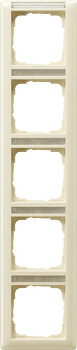 Gira Standard 55 Кремовый глянец Рамка 5-я вертикальная с полем для надписи 111501