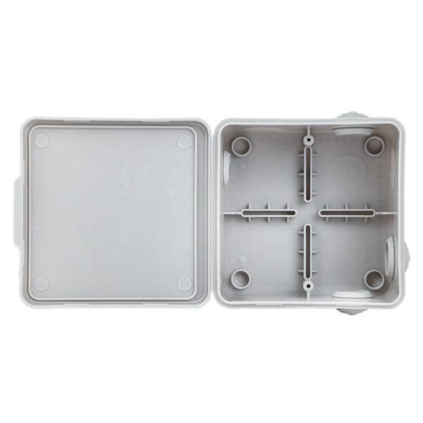 Купить EKF PROxima Коробка распределительная КМР-030-014 с крышкой (100х100х50), 10 мембр. вводов IP55 розн.стикер