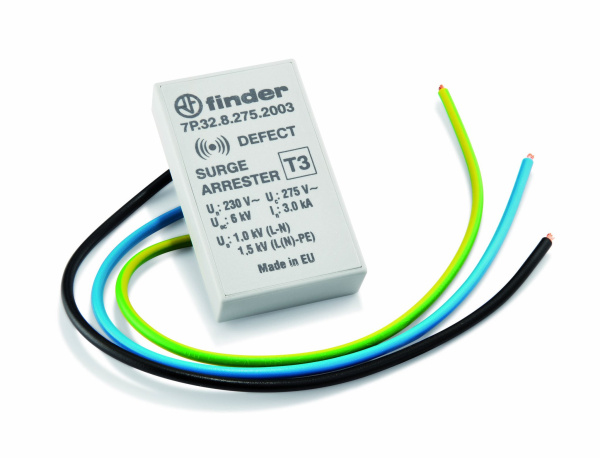 Finder Устройство защиты от импульсных перенапряжений УЗИП тип 3 для систем светодиодного освещения; степень защиты IP20 7P3282750005