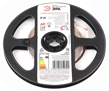 ЭРА Лента светодиодная LS2835-60LED-IP20-W-e LS2835-60LED-IP20-W-eco-5m