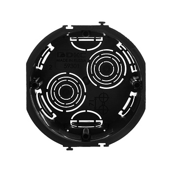 DKC Подрозеточная коробка для сплошных стен, черная, под 2 модуля